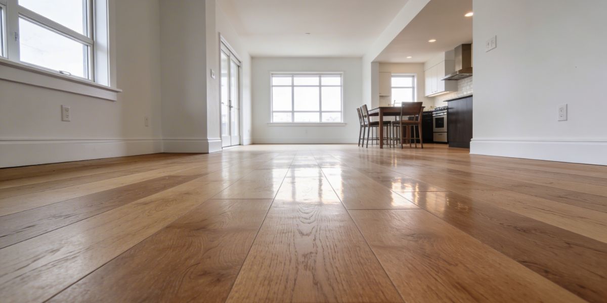 Empty GTA home with brand new engineered hardwood floors installed before move-in
