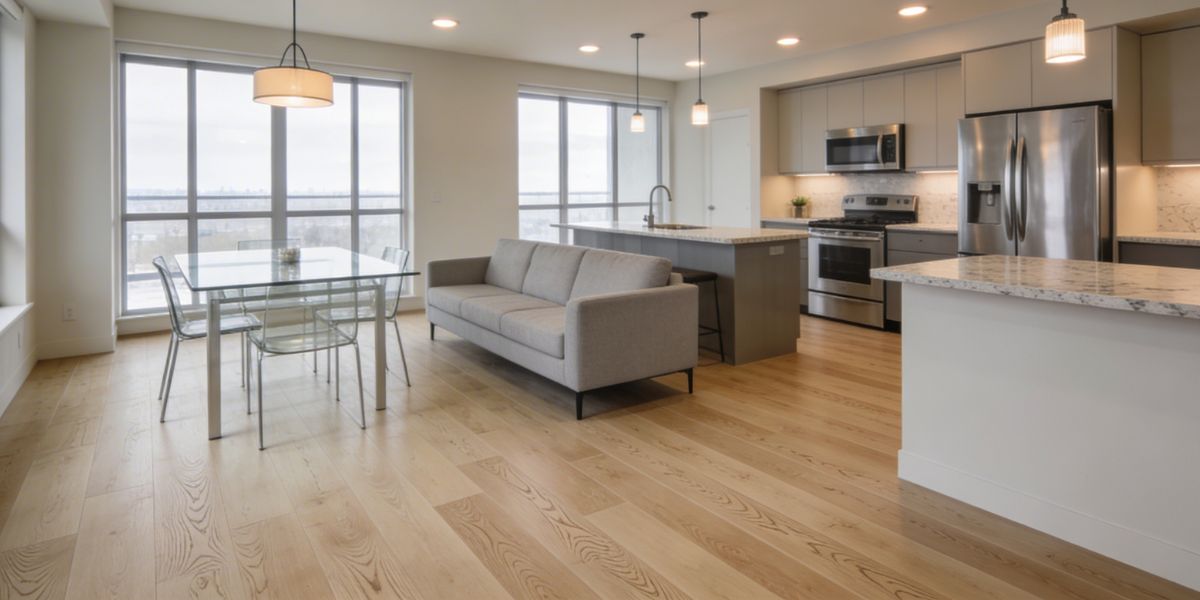 Modern rental property with luxury vinyl plank flooring in the GTA