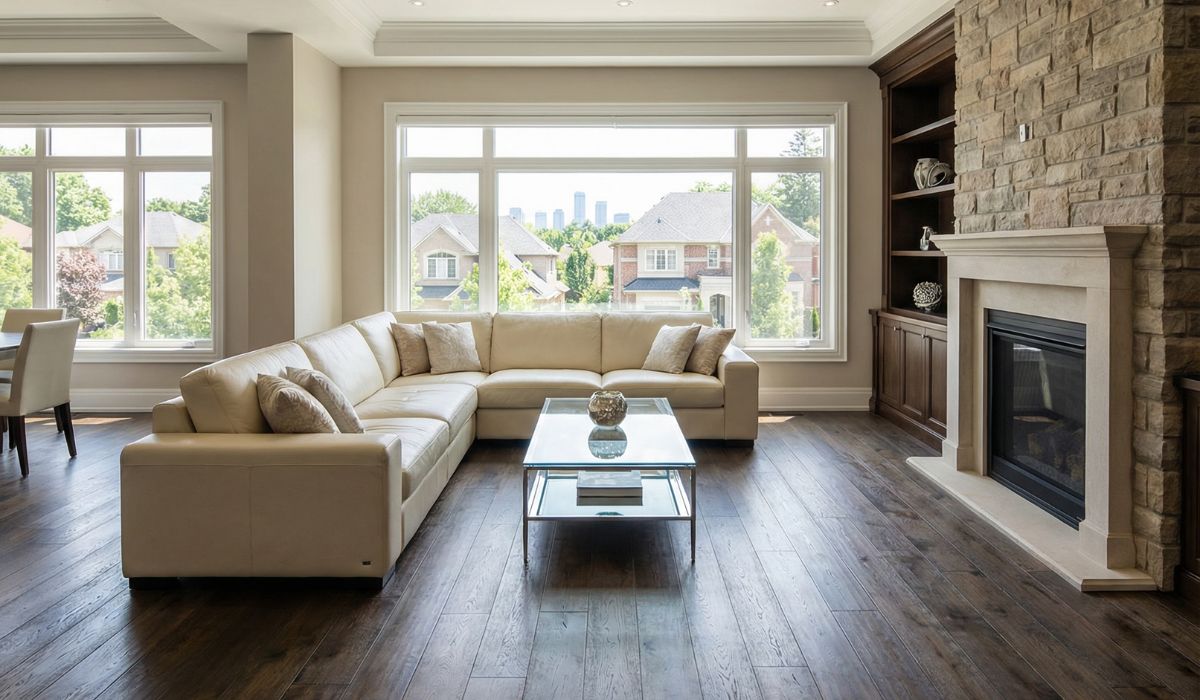 LVP flooring installation in a North York condo near Yonge and Sheppard